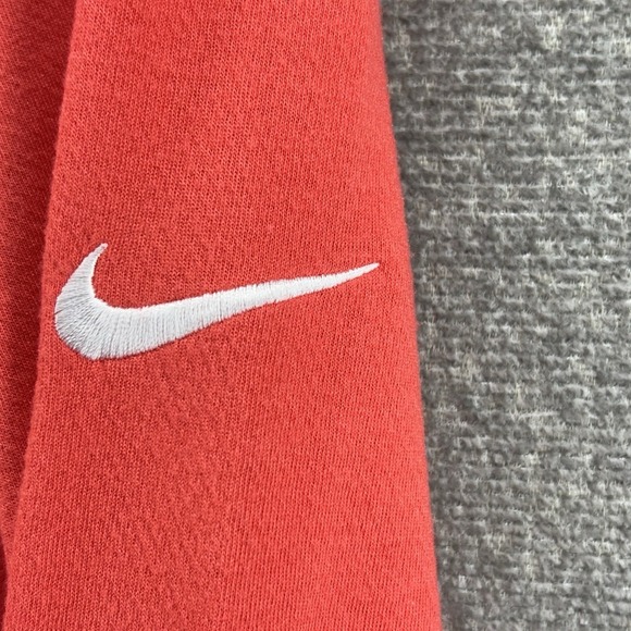 Nike 1/4 Zip Dri Fit Pullover Women Size Medium Coral Red Activewear Long Sleeve - Picture 3 of 8